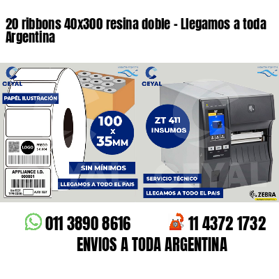 20 ribbons 40x300 resina doble - Llegamos a toda Argentina