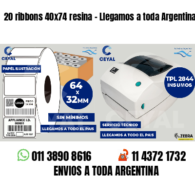 20 ribbons 40x74 resina - Llegamos a toda Argentina