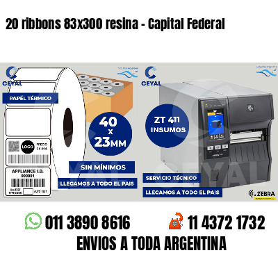 20 ribbons 83x300 resina - Capital Federal