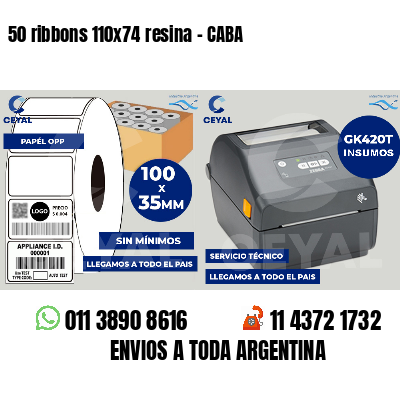 50 ribbons 110x74 resina - CABA