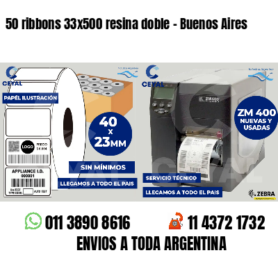 50 ribbons 33x500 resina doble - Buenos Aires