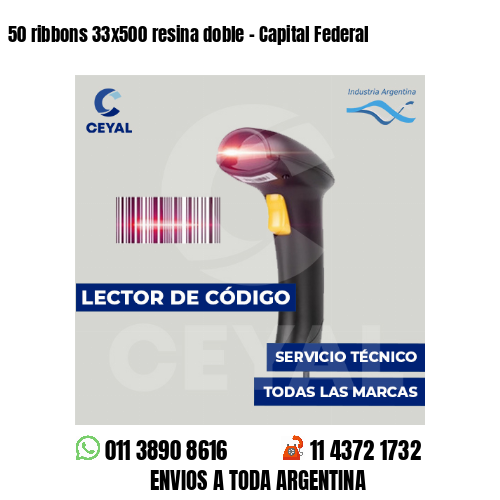 50 ribbons 33x500 resina doble - Capital Federal