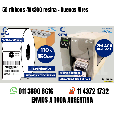 50 ribbons 40x300 resina - Buenos Aires