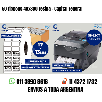 50 ribbons 40x300 resina - Capital Federal