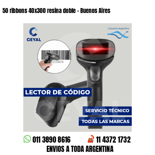 50 ribbons 40x300 resina doble - Buenos Aires