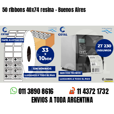 50 ribbons 40x74 resina - Buenos Aires