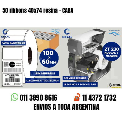 50 ribbons 40x74 resina - CABA
