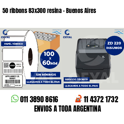 50 ribbons 83x300 resina - Buenos Aires