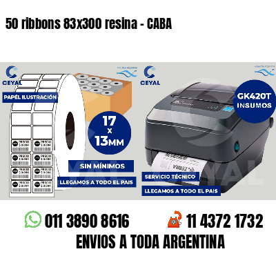 50 ribbons 83x300 resina - CABA