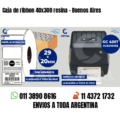 Caja de ribbon 40x300 resina - Buenos Aires