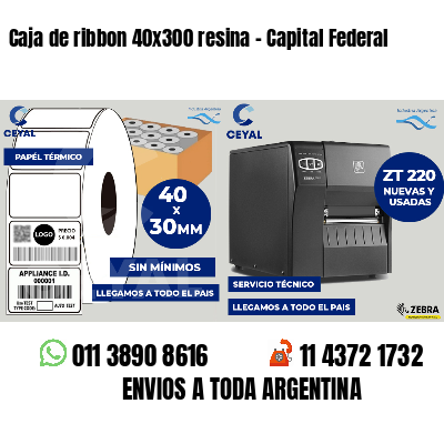 Caja de ribbon 40x300 resina - Capital Federal