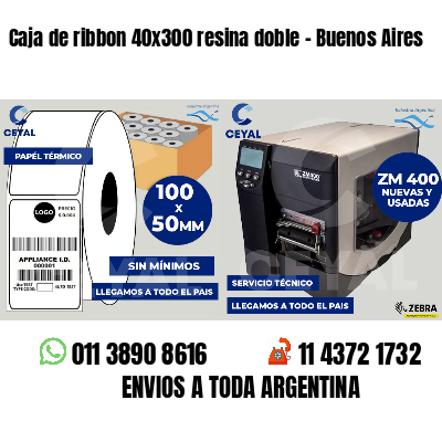 Caja de ribbon 40x300 resina doble - Buenos Aires