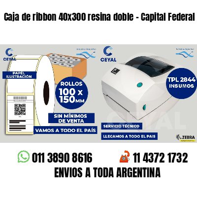 Caja de ribbon 40x300 resina doble - Capital Federal