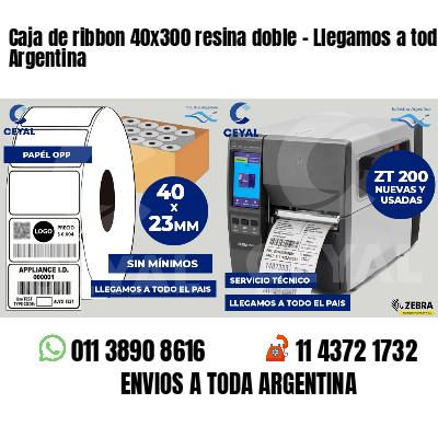 Caja de ribbon 40x300 resina doble - Llegamos a toda Argentina