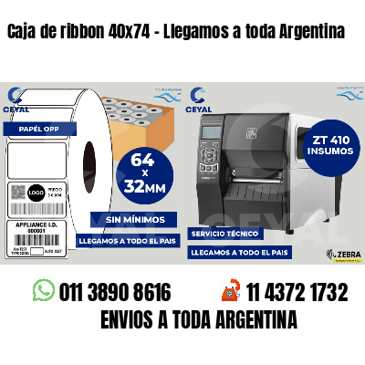 Caja de ribbon 40x74 - Llegamos a toda Argentina