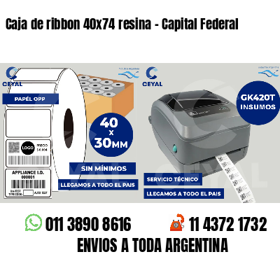 Caja de ribbon 40x74 resina - Capital Federal