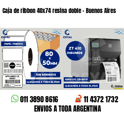 Caja de ribbon 40x74 resina doble - Buenos Aires