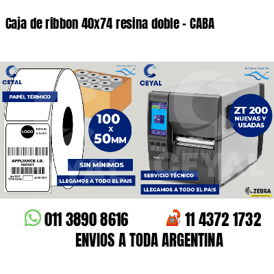 Caja de ribbon 40x74 resina doble - CABA