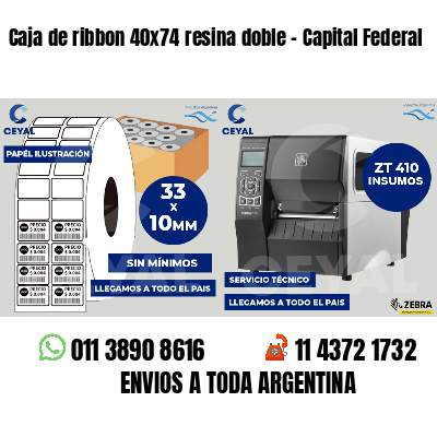 Caja de ribbon 40x74 resina doble - Capital Federal