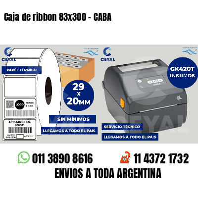 Caja de ribbon 83x300 - CABA