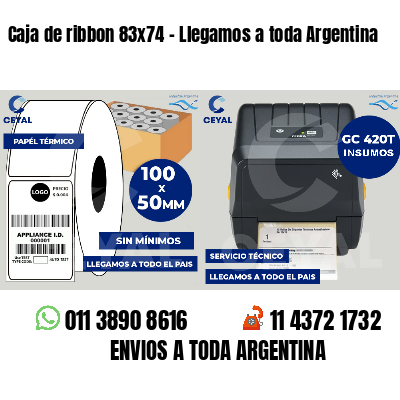 Caja de ribbon 83x74 - Llegamos a toda Argentina