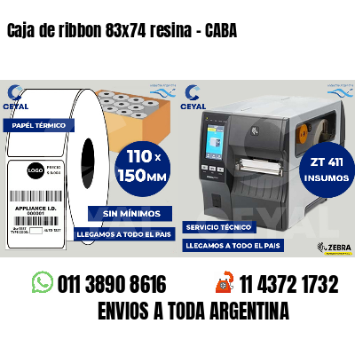 Caja de ribbon 83x74 resina - CABA