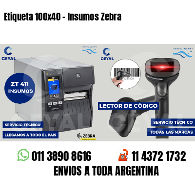 Etiqueta 100x40 - Insumos Zebra