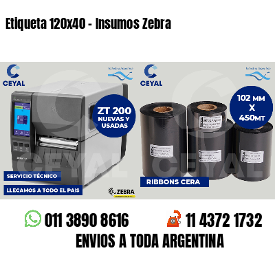 Etiqueta 120x40 - Insumos Zebra