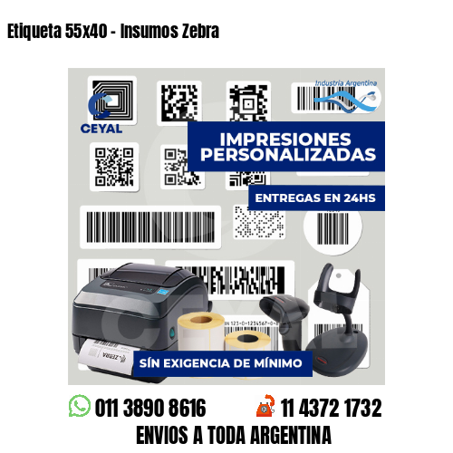Etiqueta 55x40 - Insumos Zebra