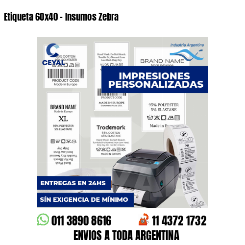 Etiqueta 60x40 - Insumos Zebra