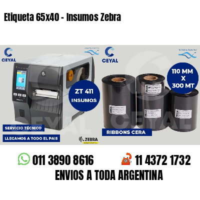 Etiqueta 65x40 - Insumos Zebra