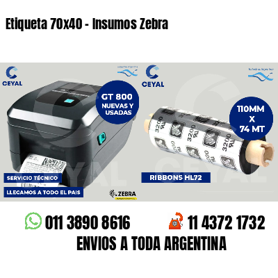 Etiqueta 70x40 - Insumos Zebra