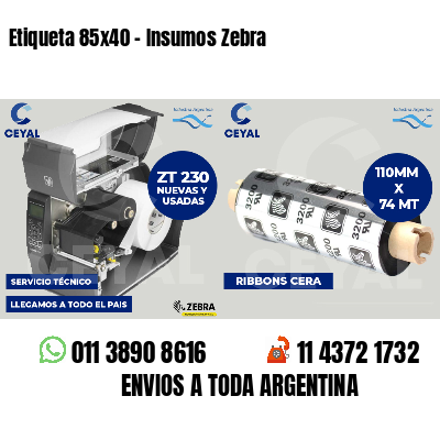 Etiqueta 85x40 - Insumos Zebra
