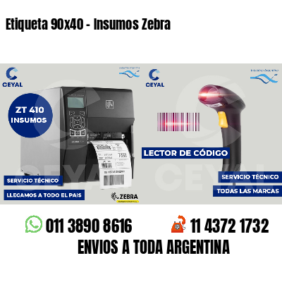 Etiqueta 90x40 - Insumos Zebra