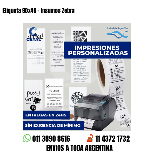 Etiqueta 90x40 - Insumos Zebra