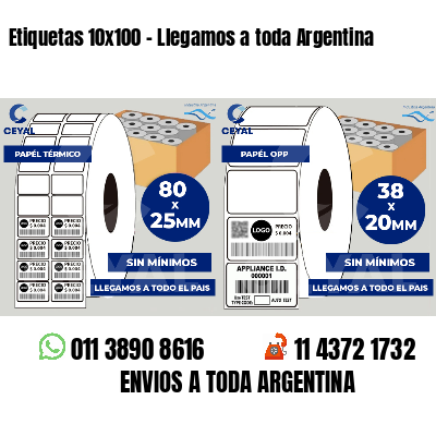 Etiquetas 10x100 - Llegamos a toda Argentina