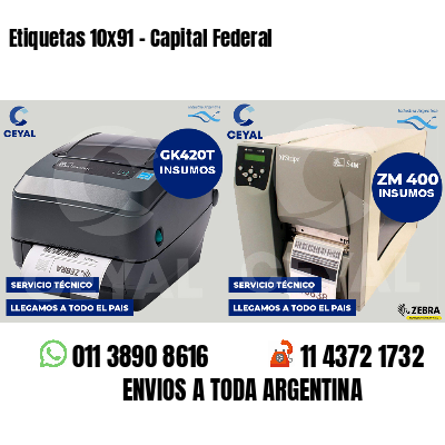 Etiquetas 10x91 - Capital Federal