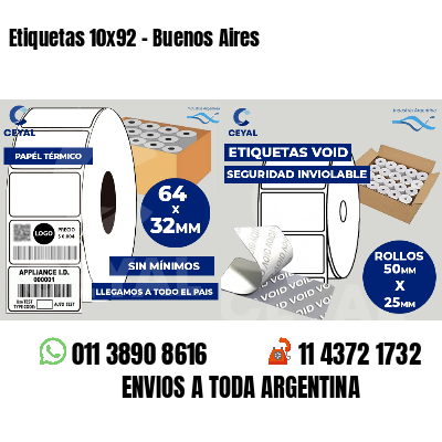 Etiquetas 10x92 - Buenos Aires