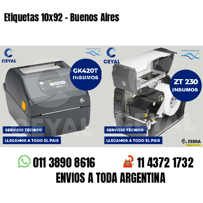 Etiquetas 10x92 - Buenos Aires