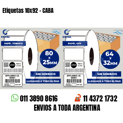 Etiquetas 10x92 - CABA