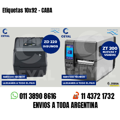 Etiquetas 10x92 - CABA