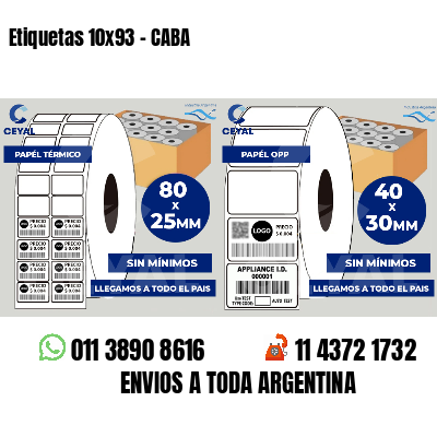 Etiquetas 10x93 - CABA