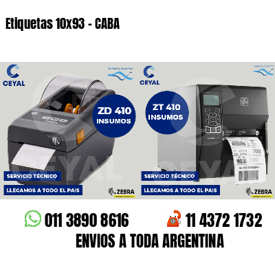 Etiquetas 10x93 - CABA