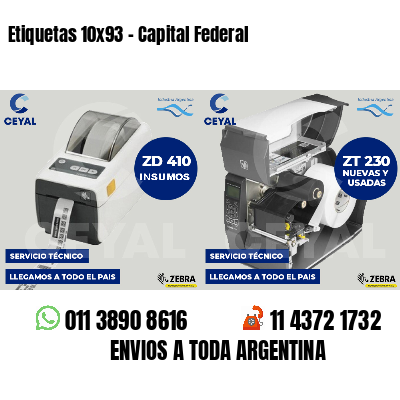 Etiquetas 10x93 - Capital Federal