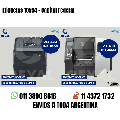 Etiquetas 10x94 - Capital Federal