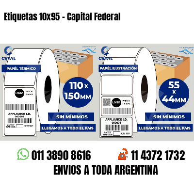 Etiquetas 10x95 - Capital Federal