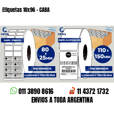 Etiquetas 10x96 - CABA