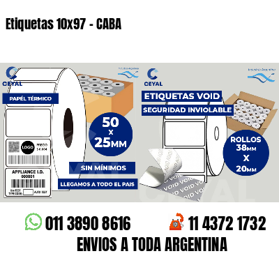 Etiquetas 10x97 - CABA