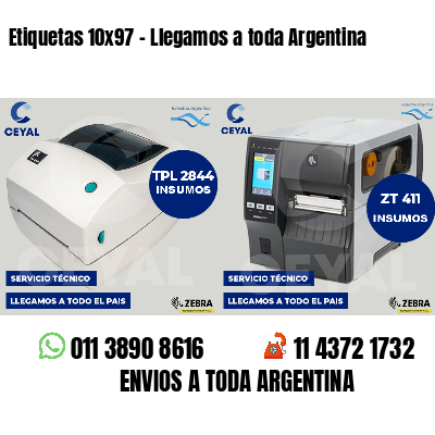 Etiquetas 10x97 - Llegamos a toda Argentina