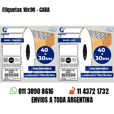 Etiquetas 10x98 - CABA